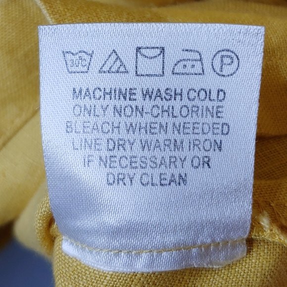 David Dart Collection gold linen buttondown tunic XL EUC - Picture 8 of 9